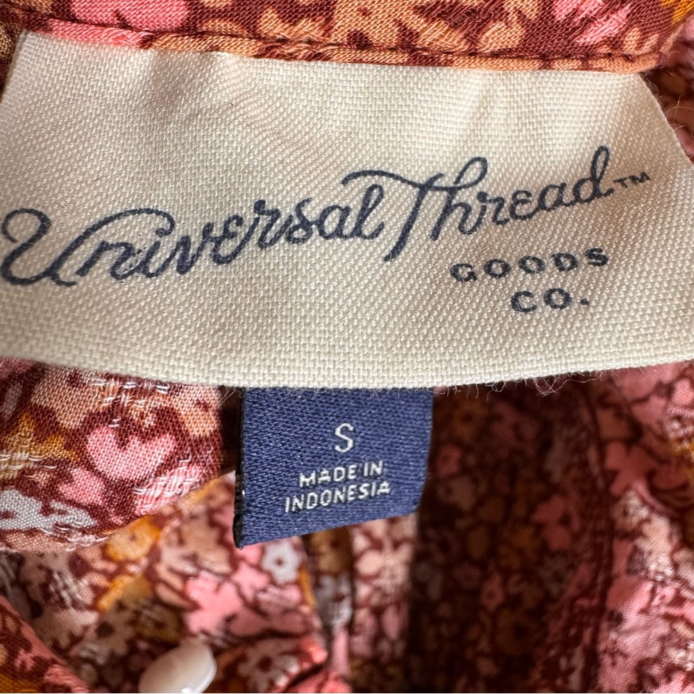 Universal Thread Micro Floral Peasant Blouse Long… - image 4